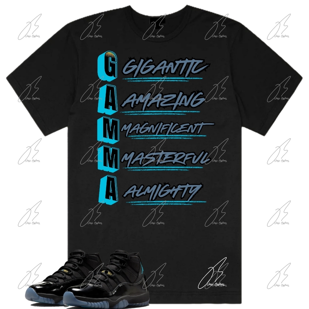 Jordan 11 Gamma Blue Matching Shirt, Unisex Graphic Tee, Best Gift, Red,Words